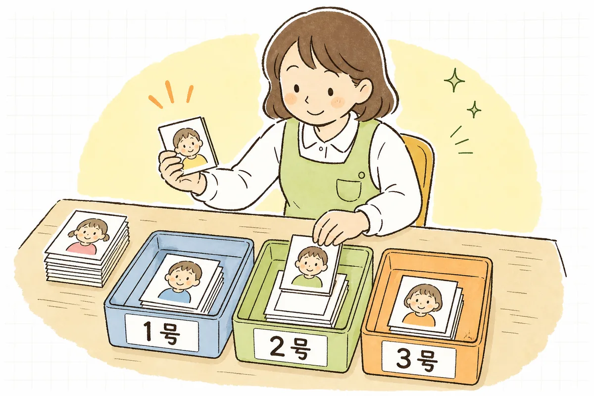 1号・2号・3号の区分を「年齢」と「保育の必要性」の2つの軸で振り分ける整理図